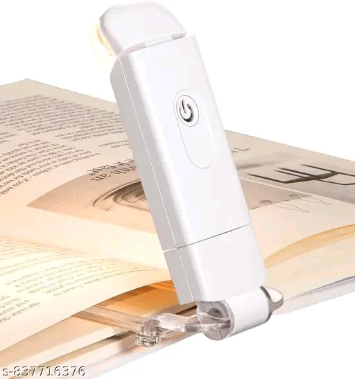 USB Rechargeable Clip-On Book Light – Eye Protection Reading Lamp for Night Stud