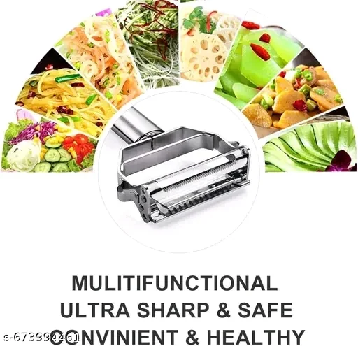 2. Multifunctional Julienne Peeler with Stainless Steel Blades – Easy Fruit & Vegetable Cutter