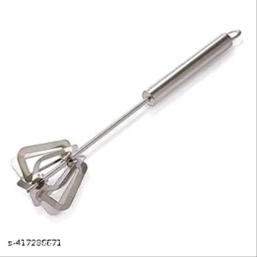 Stainless Steel Hand Push Egg Beater – Manual Whisk Blender for Kitchen